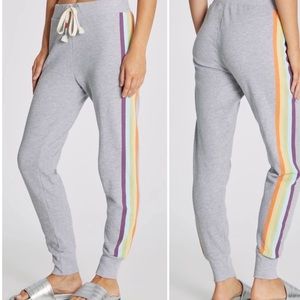 Wildfox rainbow stripe XS joggers- NO DRAWSTRING